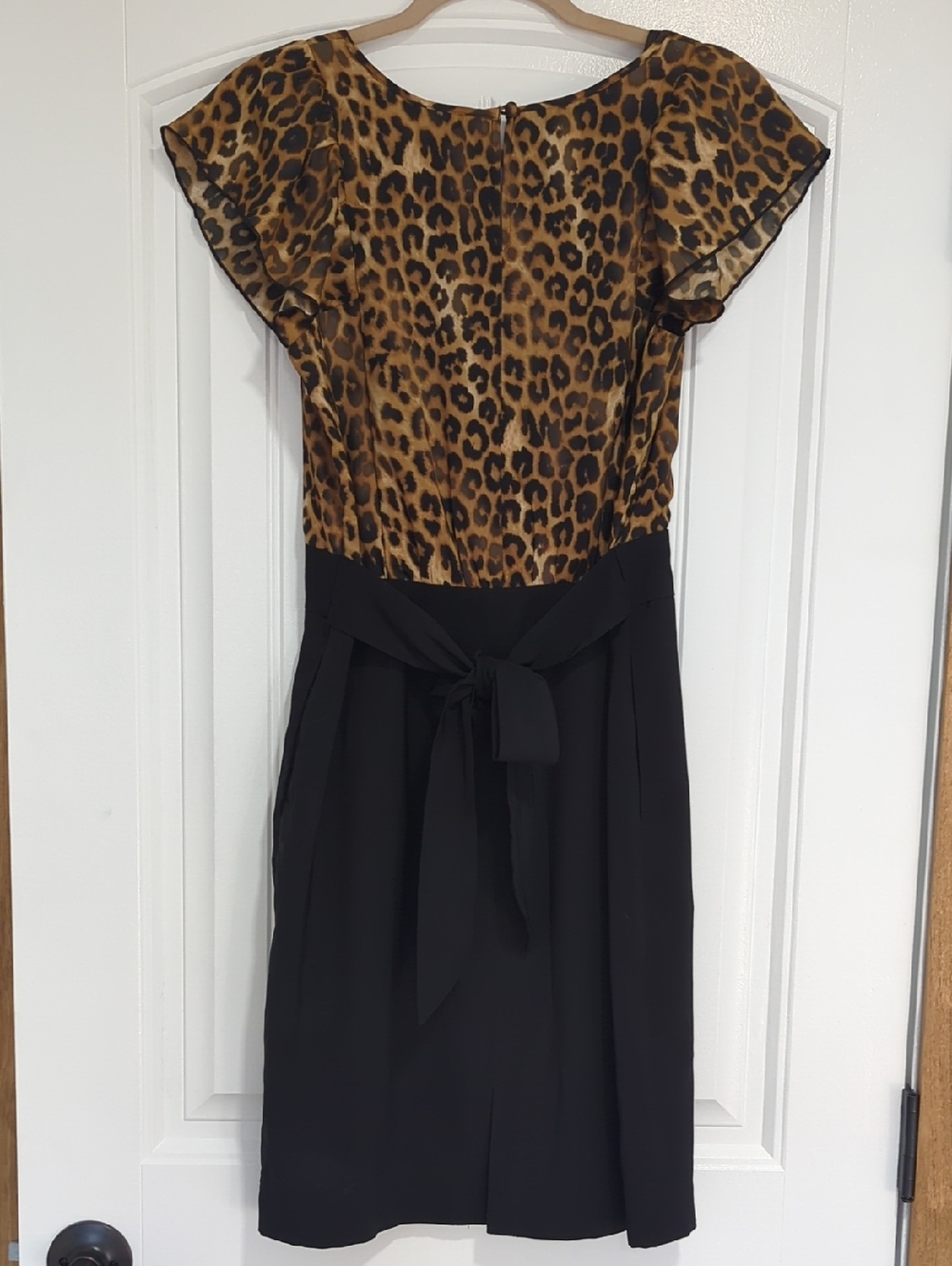 Cheetah Print Ruffle Mini Dress - Picture 4 of 5